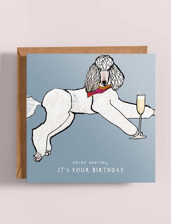card birthday poodle web