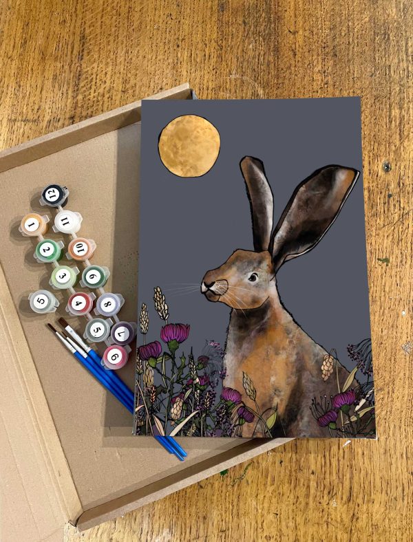 Moonlit Hare paint by numbers