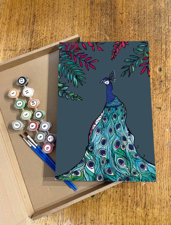 Peacock paint by numbers