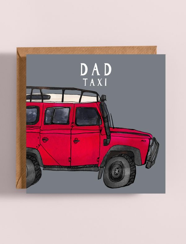 Dad Taxi Greetings Card