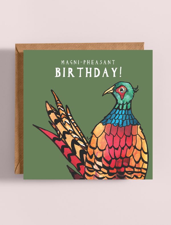 Magni Pheasant Birthday Greetings Card